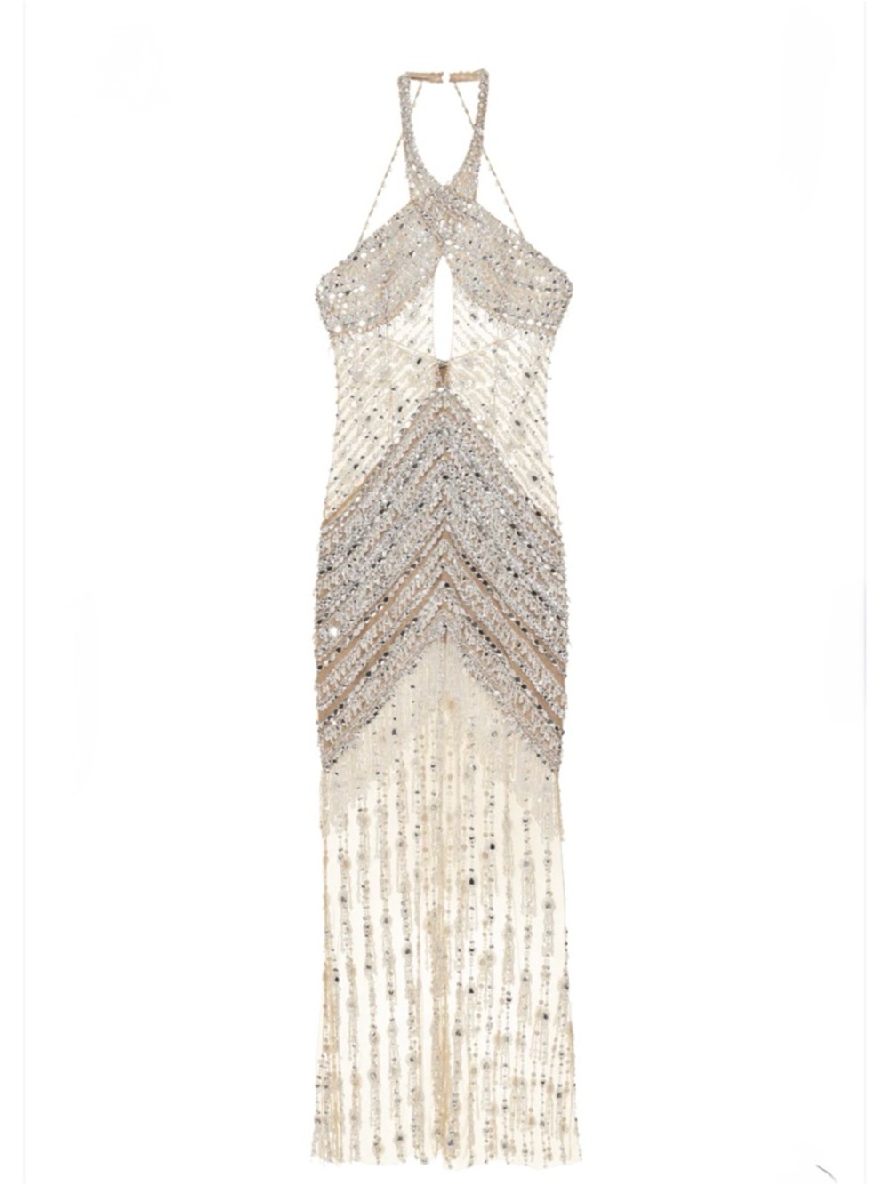 PatBO Hand Embroidered Swarovski Crystal Gown - Picture 5 of 8